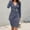 Gray Womens Summer Dress, variant on Women Long Sleeve Work Office Business Pencil Dress Deep V Neck Casual Bodycon Cocktail Party Wrap Mini Dress