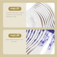 thumbnail image 3 of MasteelfCA 10pcs Blue and White Spoons Delicate Food Serving Spoon Tableware for Home Restaurant, 3 of 8