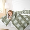 thumbnail image 4 of Homewish Classic Buffalo Plaid Queen Comforter Set,Checkered Geometric Bedding Sets,Green Grid Print Bedding Comforter Set For Girls Boys,Super Cozy Room Decor Reversible,3pcs, 4 of 8