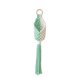 thumbnail image 2 of Cesta colgante tejida a mano | Jardinera colgante Bolsa de red verde | Maceta de jardín decorativa con suspensión aérea | Caqui gris duradero | 45x10cm | Pantalla interior y exterior, 2 of 6