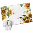 thumbnail image 6 of Sunflower Bathroom Rug Washable 2x3 Entryway Rug Non Slip Summer Botanical Hummingbird Vintage Front Door Mat Low Pile Indoor Doormat Throw Floor Carpet for Kitchen Bedroom Entrance, 6 of 8