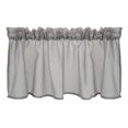thumbnail image 2 of Spencer Valance for Windows, Faux Linen Textured Semi Sheer Small Window Kitchen Valance Curtain, Rod Pocket Cafe Valance for Bathroom Laundry Basement, 52 x18 inch, Gray, 2 of 10