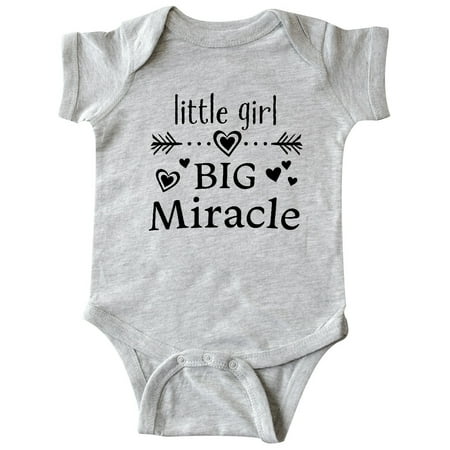 

Inktastic Little Girl Big Miracle Gift Baby Girl Bodysuit