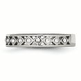thumbnail image 3 of Stainless Steel Polished Crystal 4.50mm Band Ring 9 Size, 3 of 7