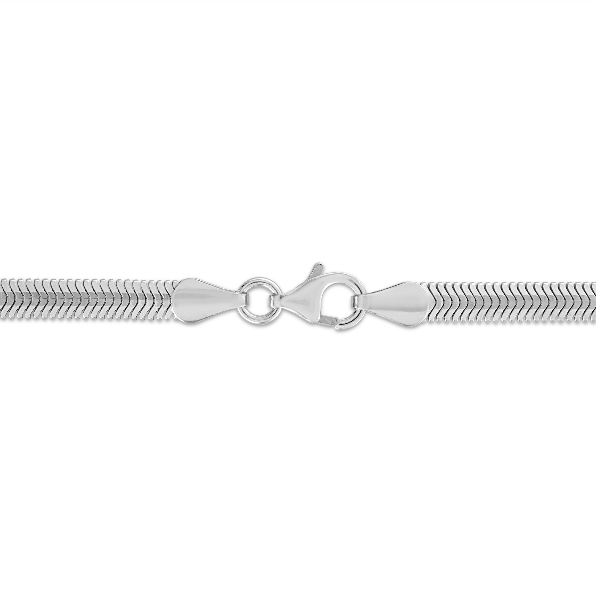 Brilliance Fine Jewelry Italian Sterling Silver 4.5mm Diamond-Cut Snake Chain Necklace, 20"