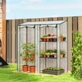 thumbnail image 2 of Outsunny Mini Serre, Serre Portable avec 3 Tablettes, Transparente, 2 of 10