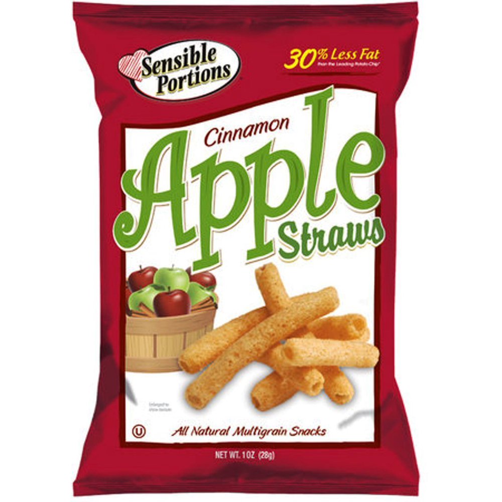 8 PACKS Sensible Portions Apple Straws, 1 Ounce