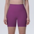 thumbnail image 5 of AzureSilk Womens Athletic Shorts Tight Yoga Pants Women No Front Seam Biker Shorts Lounge Workout running shorts for women Solid Color, Size S-XL, 5 of 6