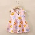 thumbnail image 1 of Bébé Filles Robe Sans Manches Mignon Imprimé Dessin Animé Enfants Princesse Robes Coton Enfants Robe Soleil Vêtements Fille Été Plage Vêtements, 1 of 1