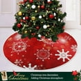 thumbnail image 6 of GZHJMY Christmas Tree Skirt Snowflakes Xmas Tree Skirt Floor Door Round Mat Decorations for Holiday Party Home Christmas Day Ornaments, 35.4", 6 of 6