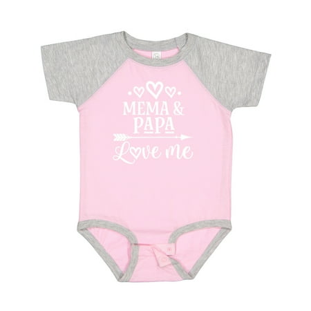 

Inktastic Mema and Papa Love Me Gift Baby Boy or Baby Girl Bodysuit