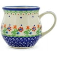 thumbnail image 3 of Polish Pottery 12 oz Bubble Mug (Spring Flowers Theme) Hand Painted in Boleslawiec, Poland + Certificate of Authenticity, 3 of 6