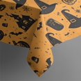 thumbnail image 6 of Orange Witch Hat Halloween Pattern Rectangle Tablecloth 60"x120",Waterproof Polyester Rectangle Table Cloth, Wipeable Spillproof Polyester Tablecloth for Dining, Camping, Indoor and Outdoor, 6 of 6