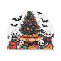 Yayeee Napkin Holder for Table Set of 2 Kitchen Paper Tissue Organization, Green Halloween Trees