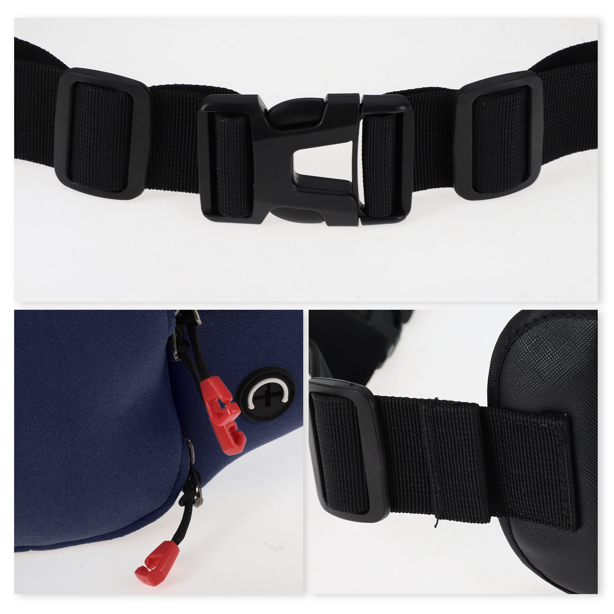 Unique Bargains Lightweight Zipper Running Belt 1 Pc Dark Blue