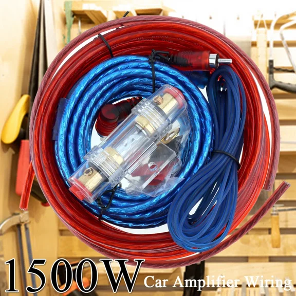 Audio Subwoofer Sub Amp Rca Car Amplifier Wiring Set Cable Agu Fuse Power 1500W