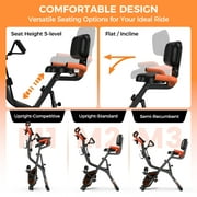 pooboo 4in1 Foldable Exercise Bike Indoor Cycling Bike Magnetic Stationary Bike Fitness Gym Workout 300lb