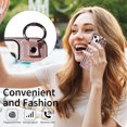 thumbnail image 5 of iPhone 13 Case ,Card Slots Leather Wrist Strap Phone Cover for iPhone 13, 5 of 5