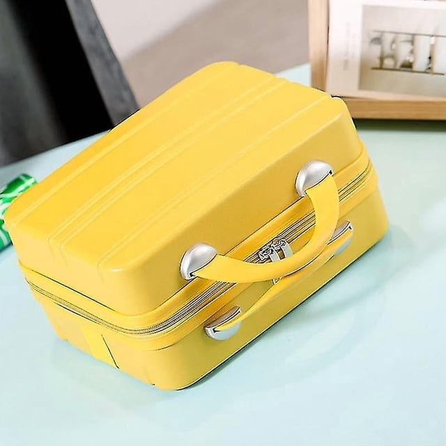Neceser cosmético HUOGUO Mini equipaje de mano de viaje amarillo