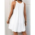 thumbnail image 5 of Women Swimsuit Cover Up Hollow Out Crochet Coverups Sleeveless Beach Dress Tank Bikini Cover Ups White XXL, 5 of 9