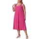 thumbnail image 4 of Vestido de verano sin mangas de talla grande para mujer Agnes Orinda, vestido maxi casual de tanque en color rosa intenso 3X, 4 of 5
