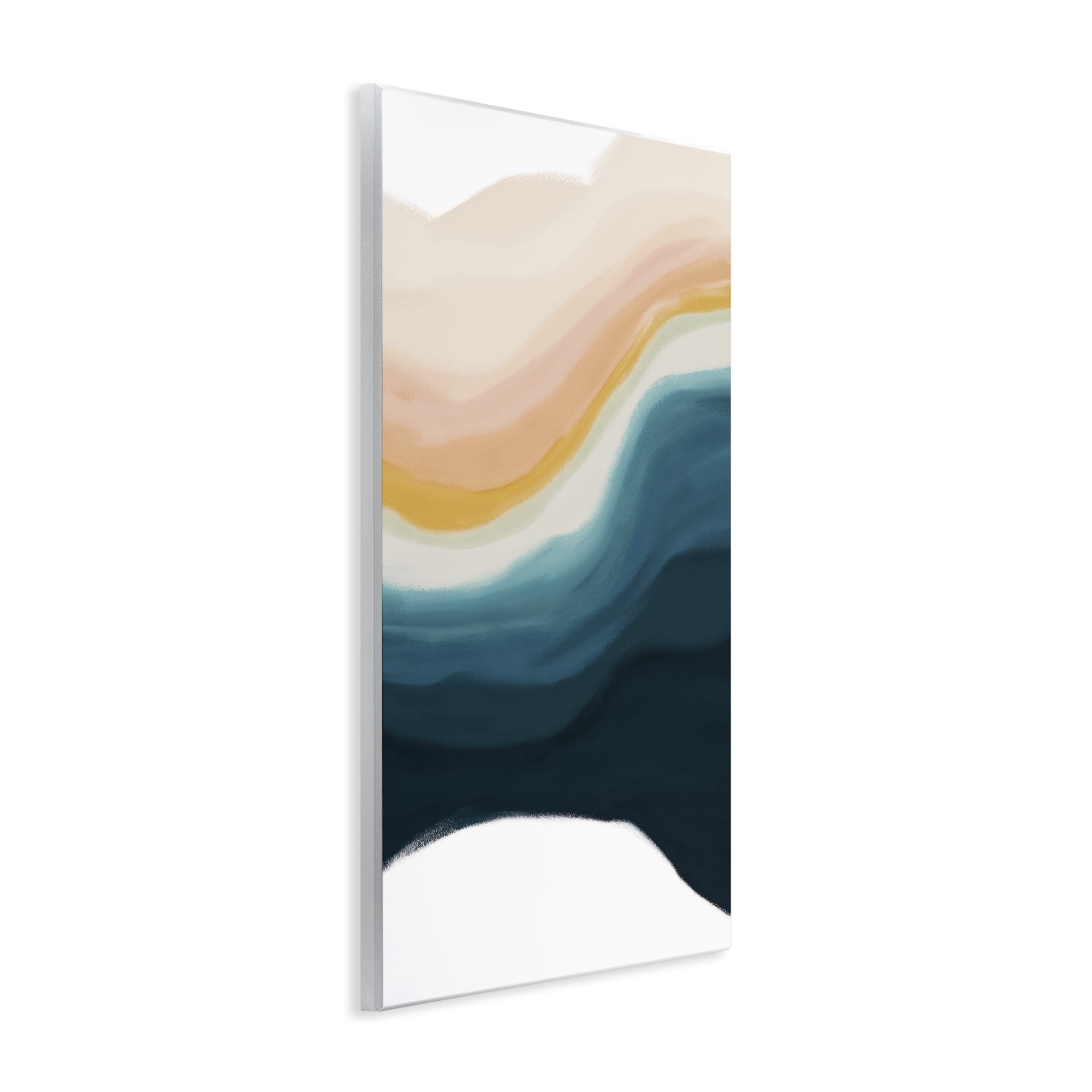 Stupell Industries Peach Swirl Fluid Pattern Abstract Painting Unframed Art Print Wall Art, 10 x 15