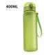 thumbnail image 1 of Botella de agua de plástico a prueba de fugas Botella portátil para actividades al aire libre, verde escarchado, 400ml Inevent HA002064-19, 1 of 2