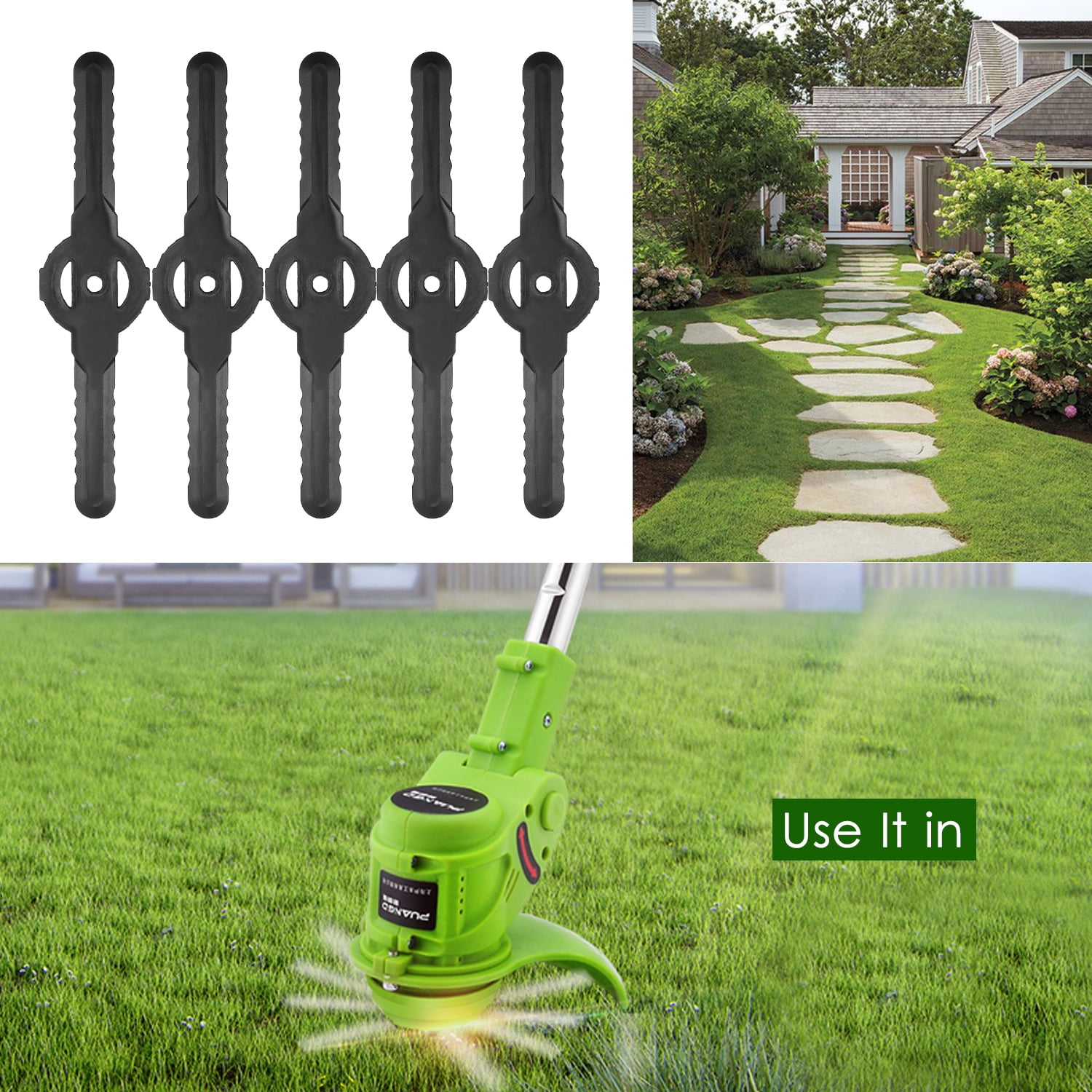 Romacci Lawn Mower Blade Grass Cutter Grass Trimmer Weeder Blade Replacement Mower Accessory