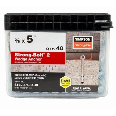 Simpson Strong-Tie 3/8-in x 5-in Concrete Wedge Anchors 40-Pack