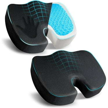 Office Chair Cushions, Comfort Supportive Gel Seat Cushion for Desk Chair, Car Seat Cushion for Car Driving, Pressure Relief Seat Cushion for Tailbone Pain Relief, 1 Pack