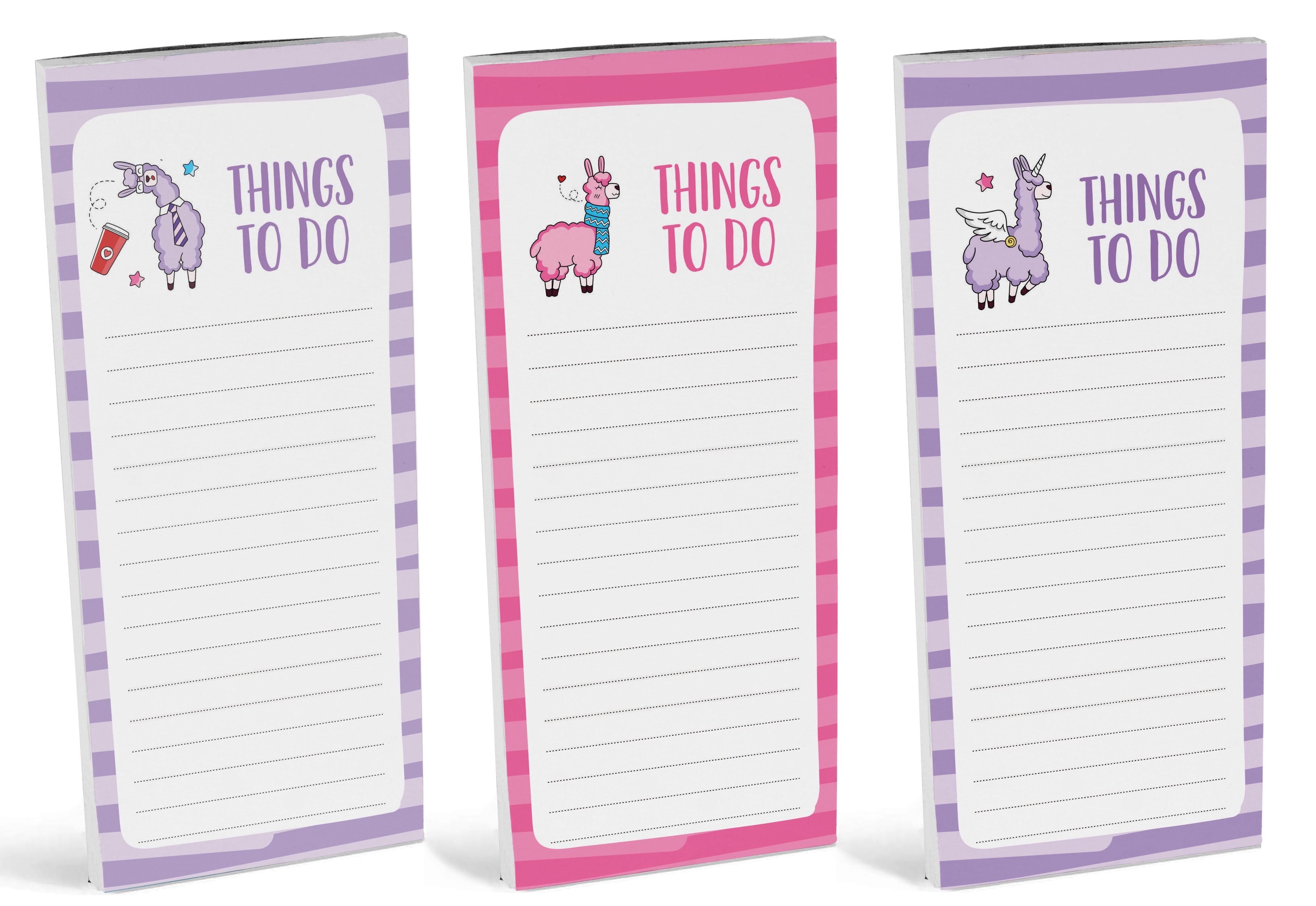 Inkdotpot Pack of 3 Magnetic Fridge To-Do List Notepads- Magnetic Memo Pads For Refrigerator-(50 Sheets Each)-FV