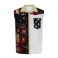 thumbnail image 4 of Dresfit Independence Day Tank Tops for Men Sleeveless Lapel Cowboy Shirts Summer 2026 4th Of July Shirt Muscle 1776 250 Anniversary Usa Tees White XL, 4 of 5