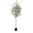 DR.Planzen Artificial Eucalyptus Plants 5Ft Fake Eucalyptus Plant in Pot Faux Tree for Home