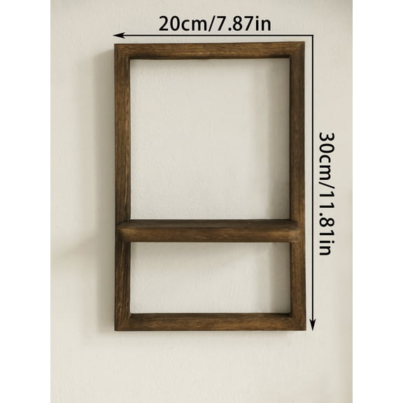 Wooden Display Shelf Floating Shelves Rustic Wood Shelves Wall Storage for Kitchen Bedroom Over Toilet Small Wall Mounted Gifts