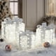 thumbnail image 2 of Cajas de regalo iluminadas navideñas, 140 LED iluminan regalos decoración navideña, 8 modos y función de temporizador Cajas navideñas iluminadas enchufables, juego de 3 decoraciones navideñas para fie, 2 of 4