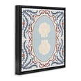 thumbnail image 2 of Stupell Industries French Country Shells Portrait on Gingham Black Floating Frame Canvas Art, 18 x 18, by Vero Illustrates, 2 of 8