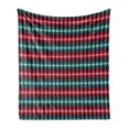 thumbnail image 1 of Abstract Soft Flannel Fleece Throw Blanket, Colorful Diamond Like Symmetrical Shapes, Cozy Plush for Indoor and Outdoor Use, 70" x 90", Indigo Multicolor, by Ambesonne, 1 of 5