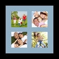 thumbnail image 2 of collage photo frame single mat with 4-4x4 openings and  black frame., 2 of 2