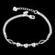 thumbnail image 2 of Bracelet,women's 925 Sterling Silver Charm Love Heart Wings Bracelet Cuff Bangle Jewelry, Bracelets, 2 of 5