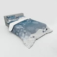 thumbnail image 3 of Ambesonne Christmas Bedding Set 3 Pcs, Snowy Landscape at Night, Twin, Blue and White, 3 of 3