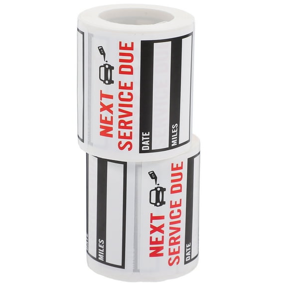 2 Rolls Car Maintenance Labels Oil Change Stickers for Windshield Next Service Due Reminder Decals for All Vehicle Types Oil Changing Labels For Car Maintenance And Service Due Reminders