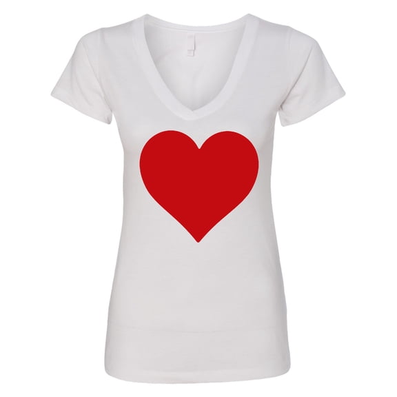 Inktastic Valentine Heart in Red Women's V-Neck T-Shirt