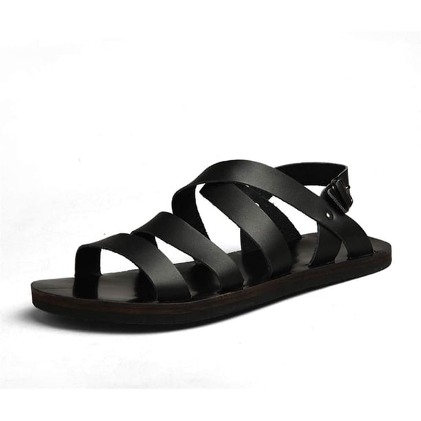 Xishao Sandalias de Punta Abierta para Hombre Verano Casual Ligero Cómodo Playa Hebilla Ajustable Transpirable Zapatillas de Exterior Simples Xishao ropa