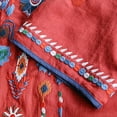 thumbnail image 5 of Aloohaidyvio Mexican Embroidered Shirts for Women Boho Tops and Blouses 3/4 Sleeve Bohemian Peasant Summer Fall Tunic Top, 5 of 5