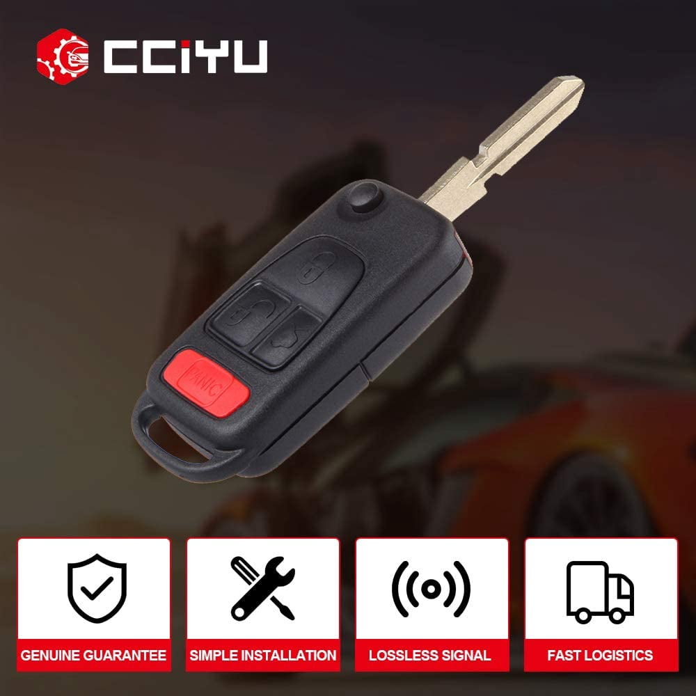 CCIYU X 1 Flip Key Fob with Key Blade (SHELL CASE) 4 buttons