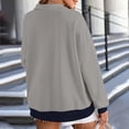 thumbnail image 7 of Htigea Womens Sweatshirts Half Zip Cropped Pullover Fleece Quarter Zipper Hoodies Fall Fashion Outfits Clothes Gray 2XL, 7 of 7