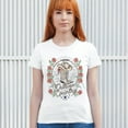 thumbnail image 4 of Outlaw Country Cowgirl Boots And Roses T-Shirt Western Rodeo Floral Cowgirl Hat Vintage Southern Rustic Women's Tee, 4 of 7
