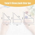 thumbnail image 2 of 3Pcs Dog Bandana Sewing Template Set 3 Size Triangle Template Sewing Quilting Stencil Aluminium Cutting Ruler Set for DIY Craft Dog Bib, 2 of 5