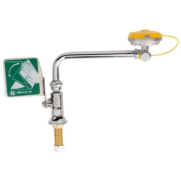 Haws Plumbed Eyewash, Counter Mount, Plumbed, 10 in H., 17 in W 7612LH