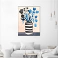 thumbnail image 3 of Giant Art Canvas  30x40 Blue Blooms Framed in Multi-Color, 3 of 3